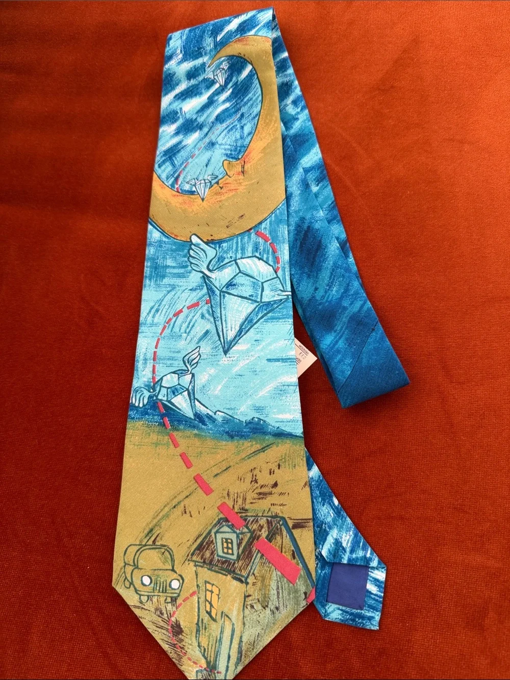 Manhattan Menswear NWT Vintage 90’s Beatles  Lucy In The Sky Silk Tie